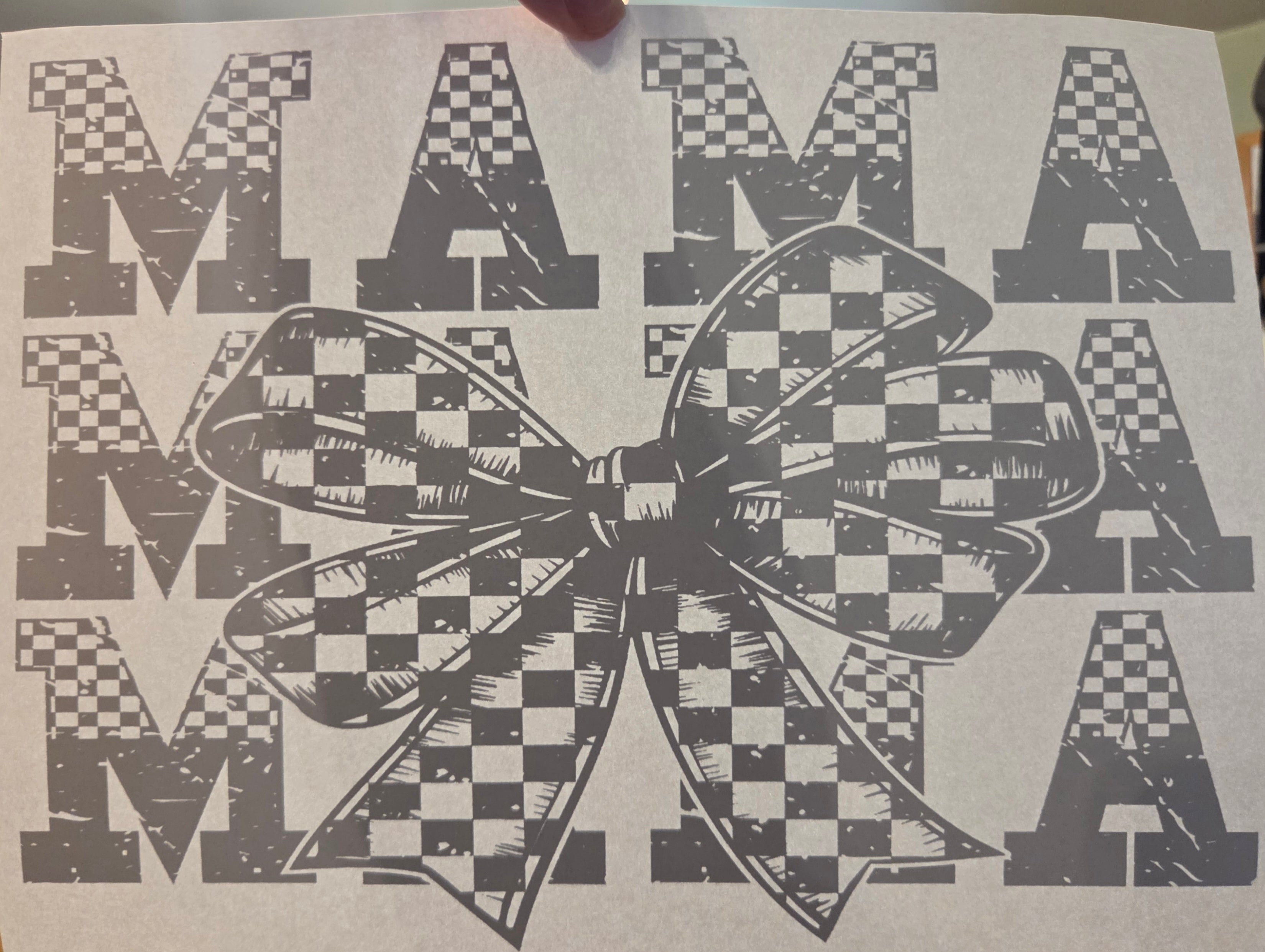 MAMA CHECKERED WITH BOW