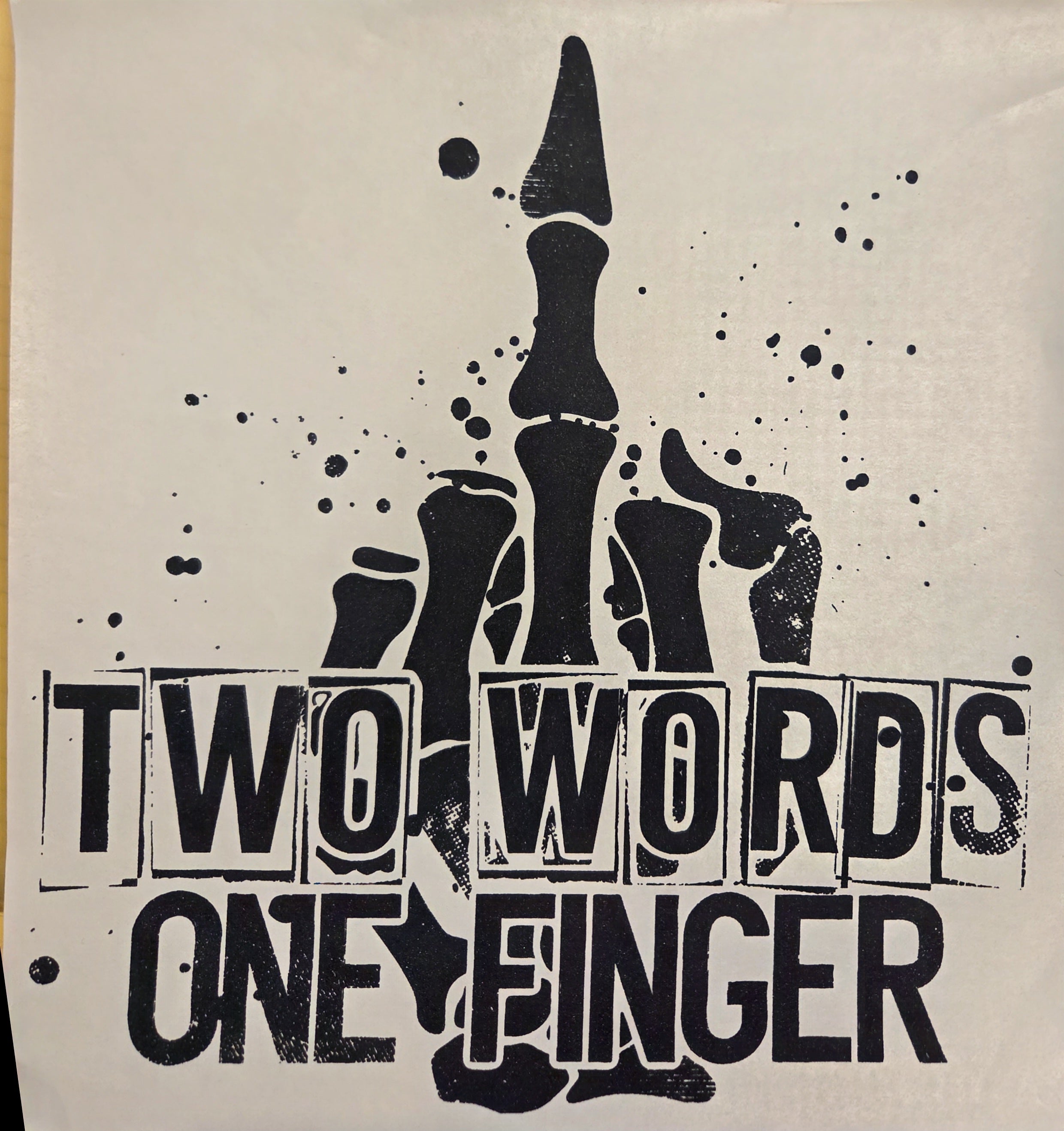 TWO WORDS ONE FINGER
