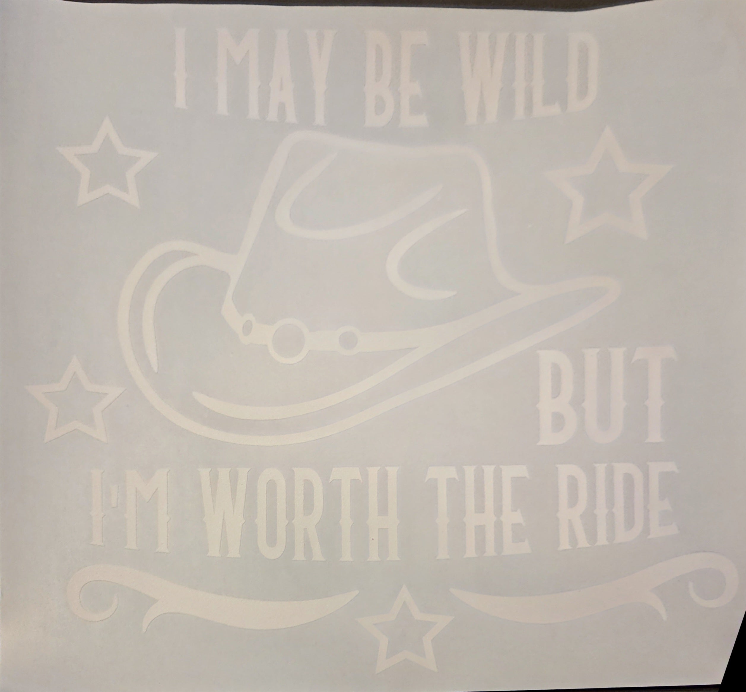 I MAY BE WILD BUT I'M WORTH THE RIDE