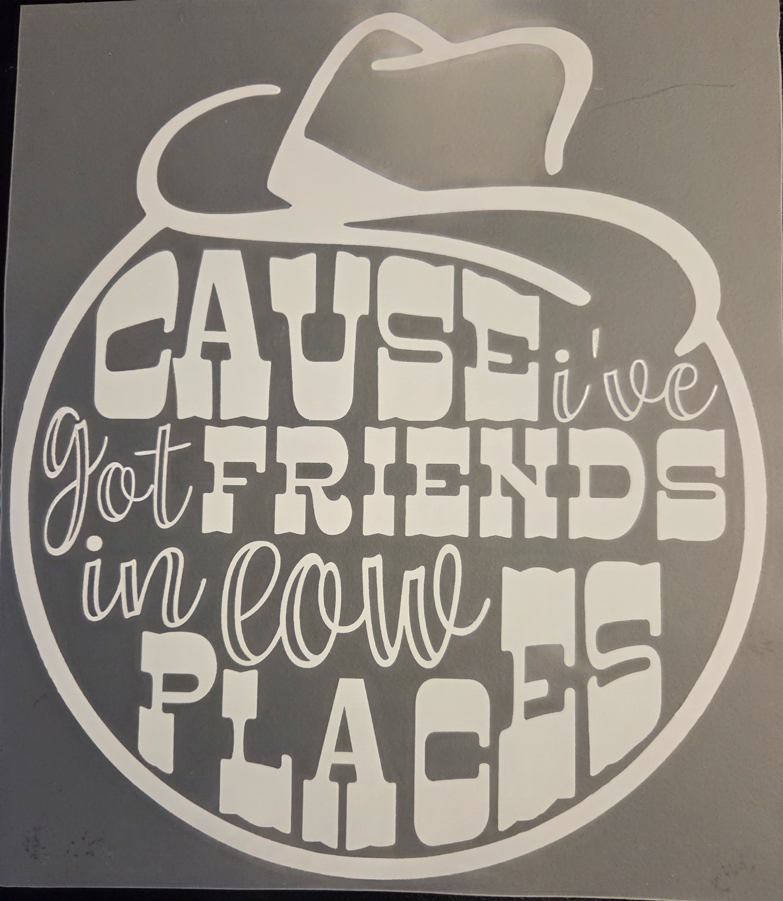 CAUSE I'VE GOT FRIENDS IN LOW PLACES