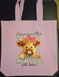 APPARENTLY I HAVE AN ATTITUDE WHO KNEW? (LAVANDER BAG)