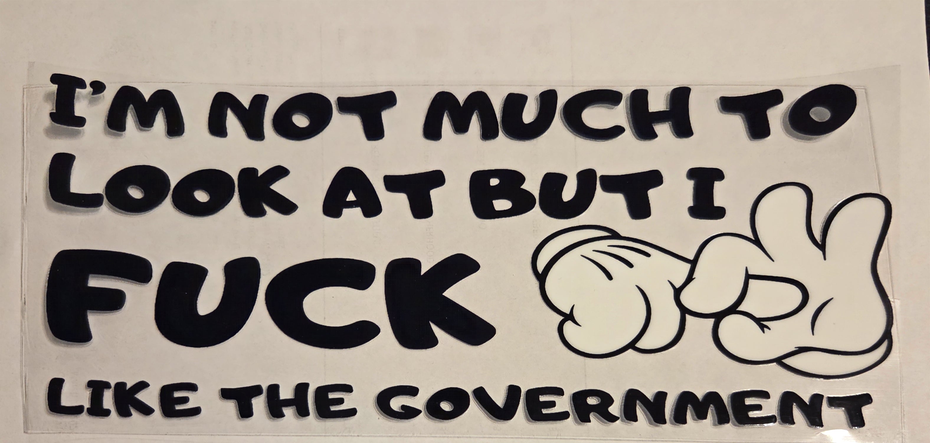 I'M NOT MUCH TO LOOK AT BUT I FUCK LIKE THE GOVERNMENT