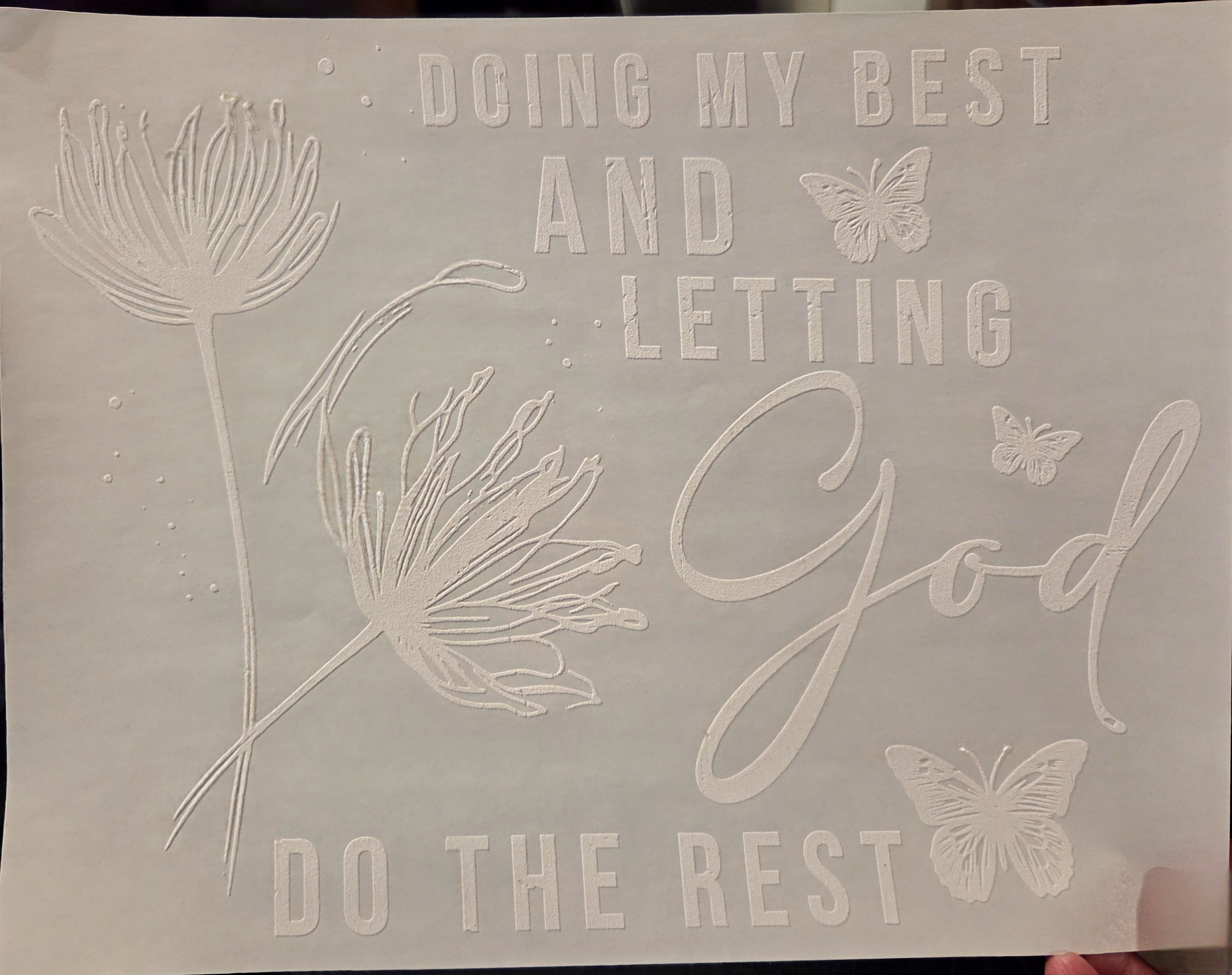 DOING MY BEST AND LETTING GOD DO THE REST