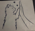 CAT WITH HUMAN HAND