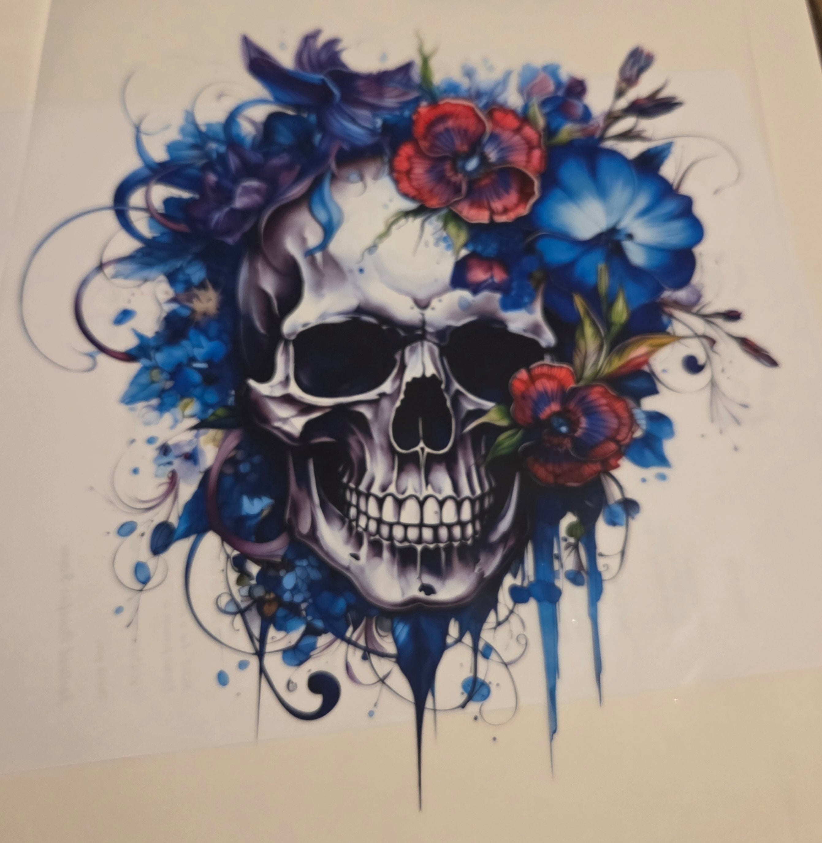 SKULL WITH FLOWERS