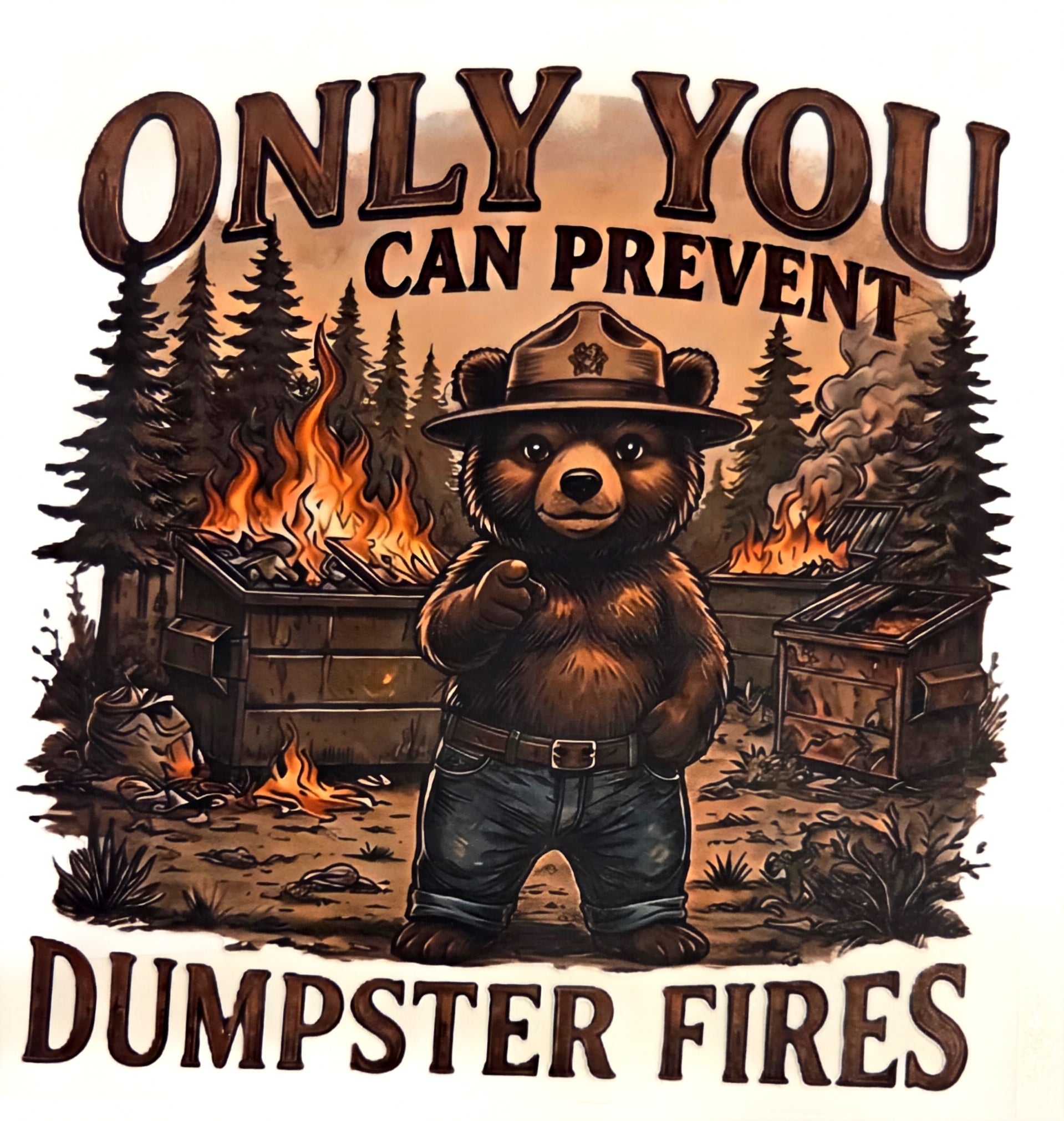 ONLY YOU CAN PREVENT DUMPSTER FIRES
