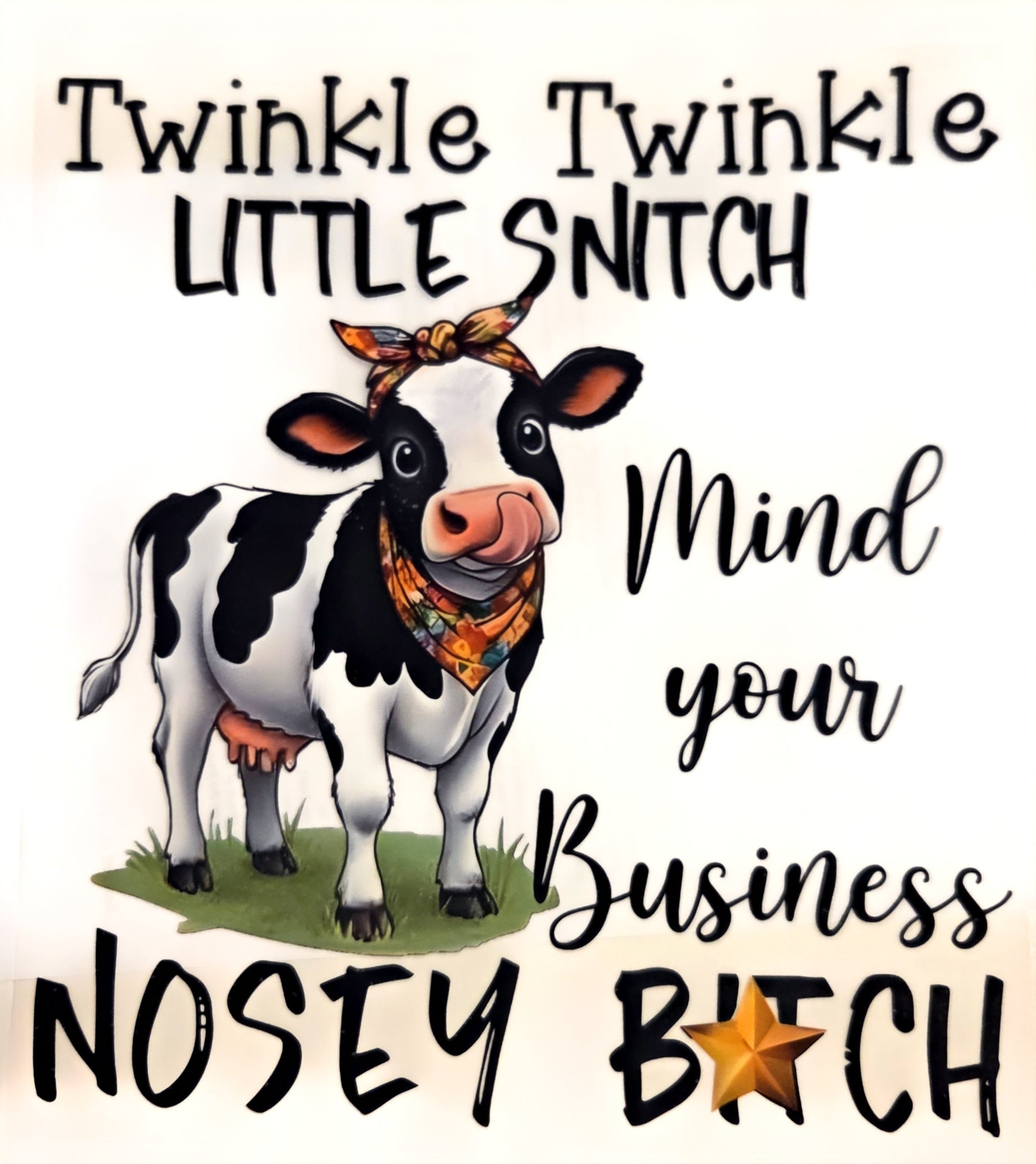 TWINKLE TWINKLE LITTLE SNITCH MIND YOUR BUSINESS NOSEY BITCH