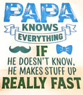 PAPA KNOWS EVERYTHING IF HE DOESN'T KNOW HE MAKES STUFF UP REALLY FAST