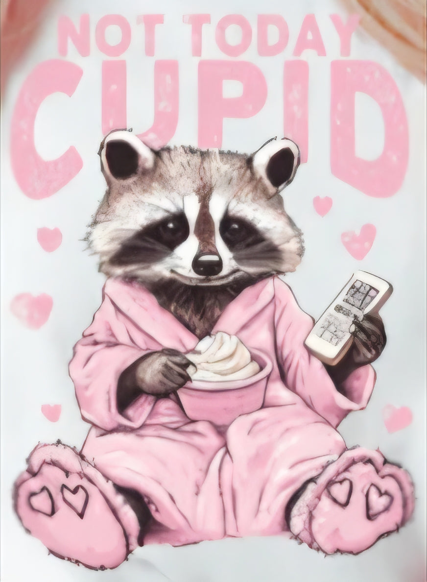 NOT TODAY CUPID RACOON