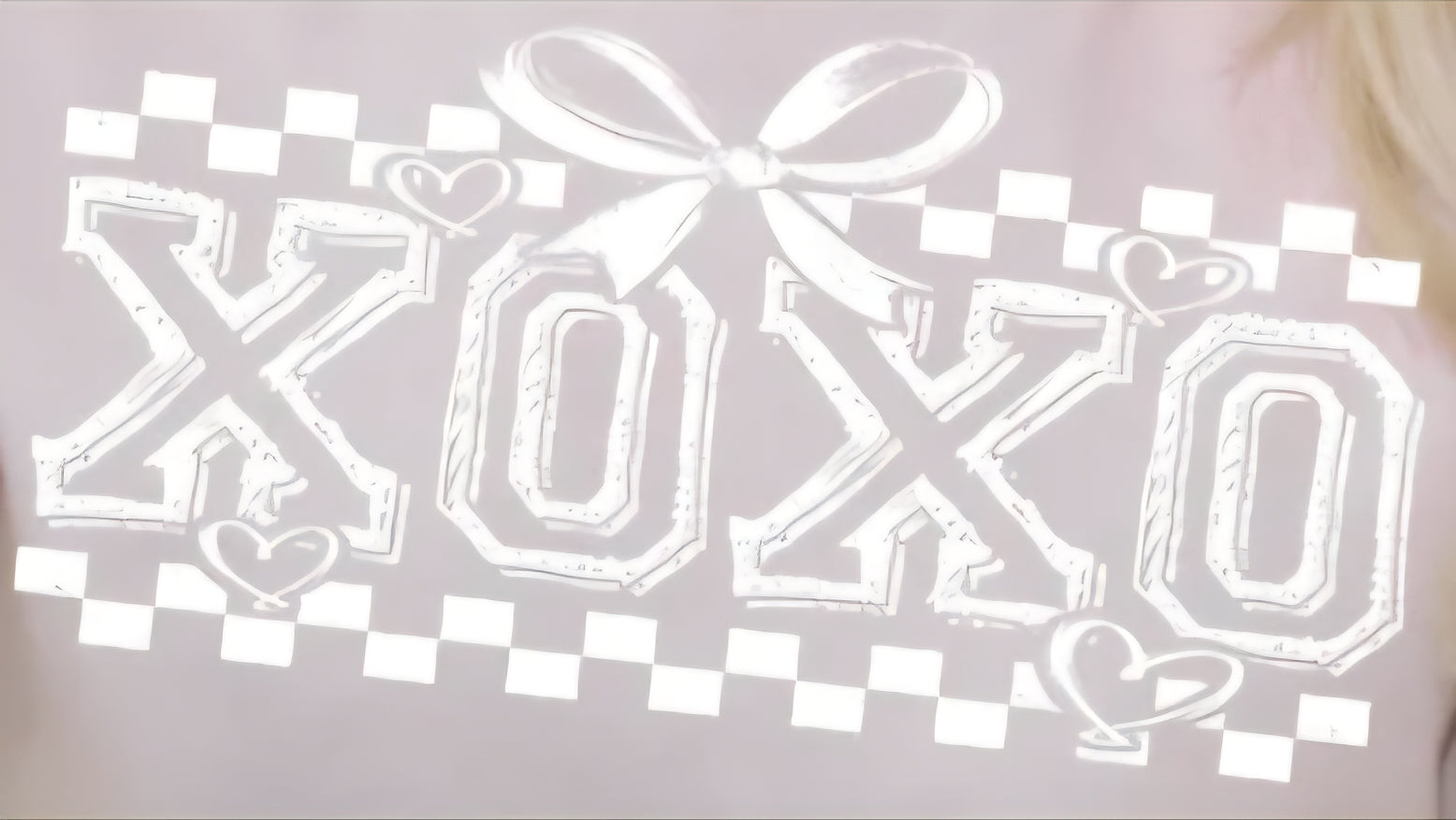XOXO CHECKERED BOW