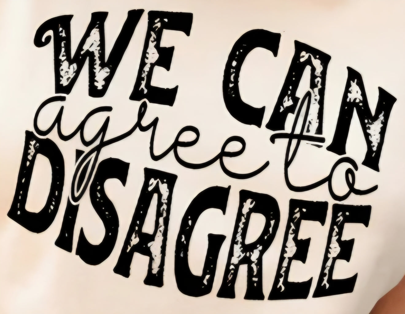 WE CAN AGREE TO DISAGREE