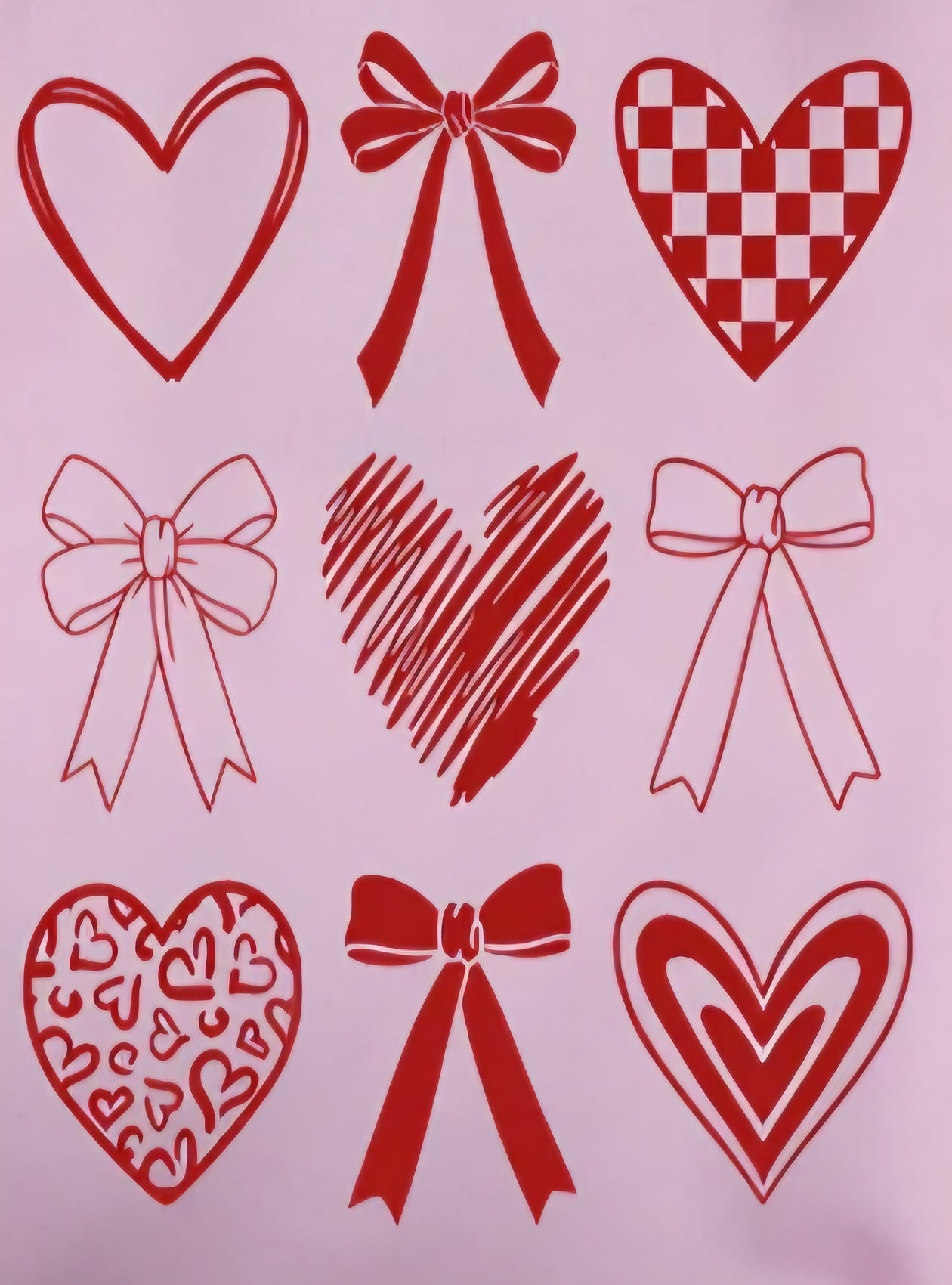 HEART BOW PATTERN