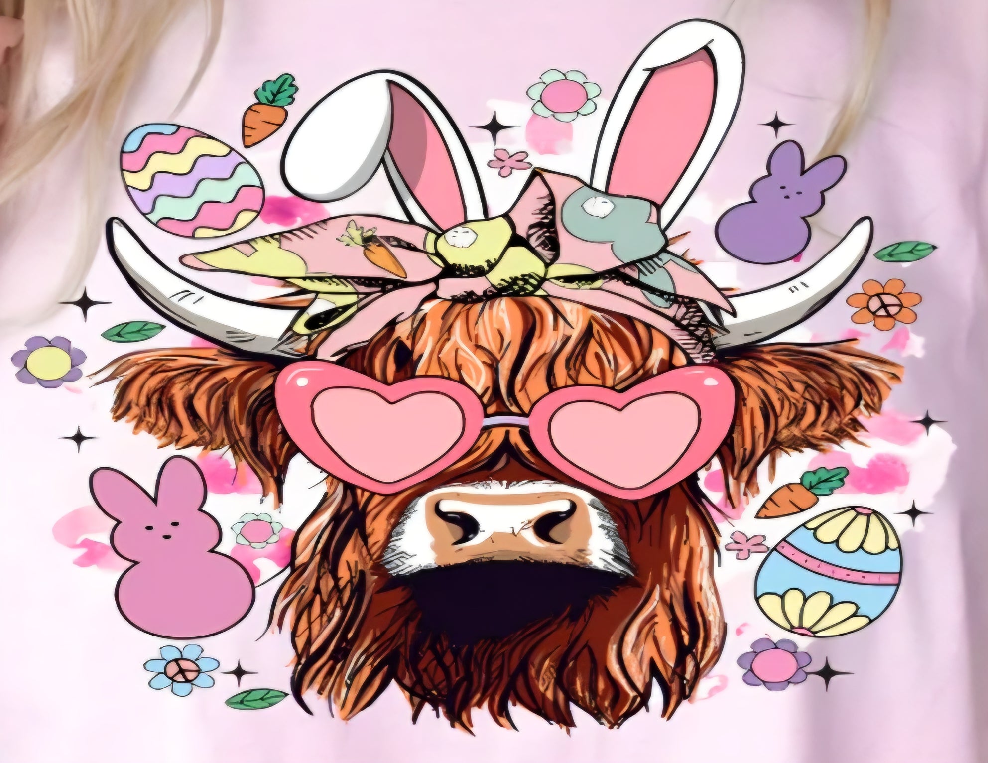 EASTER COW WITH GLASSES