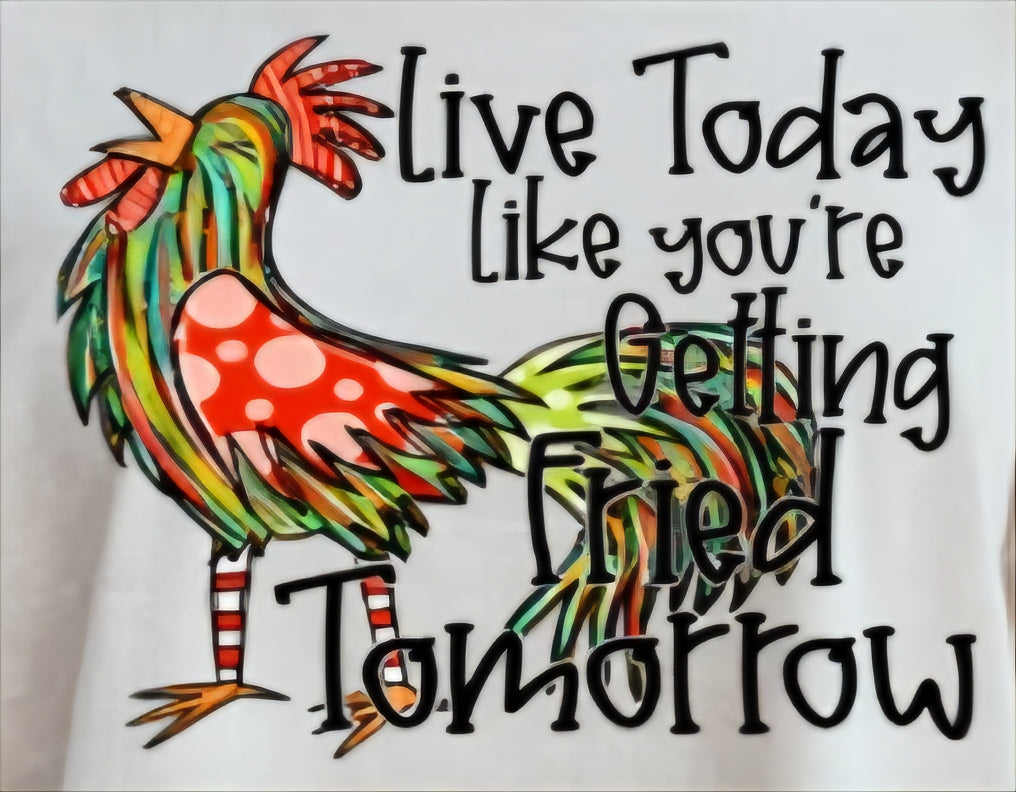LIVE TODAY LIKE YOU'RE GETTING FRIED TOMORROW