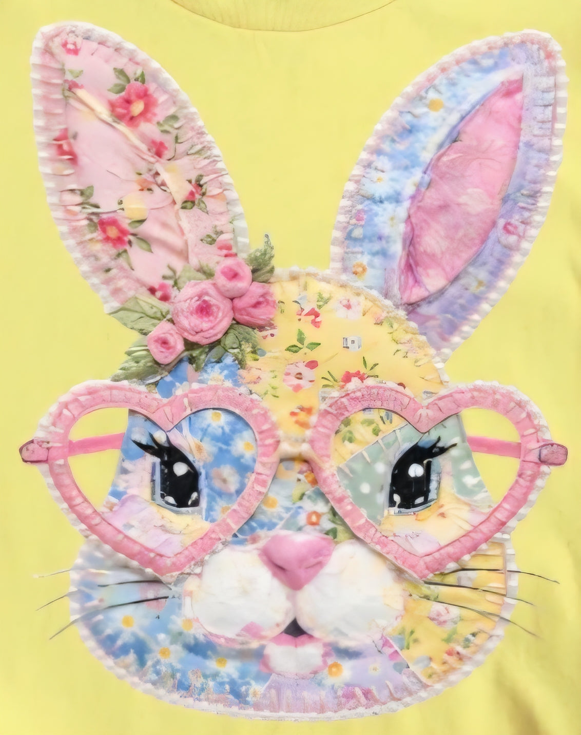PATCHWORK BUNNIE WITH GLASSES