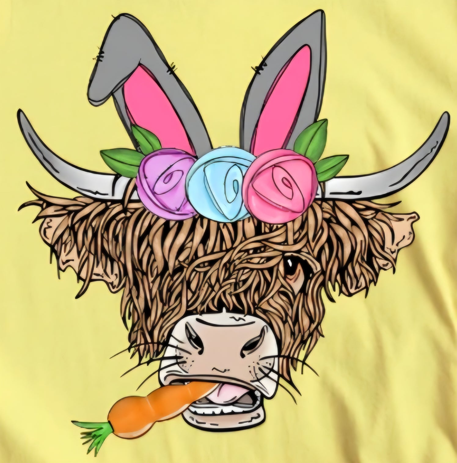 EASTER HIGHLAND COW