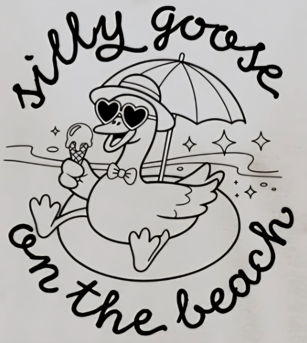 SILLY GOOSE ON THE BEACH