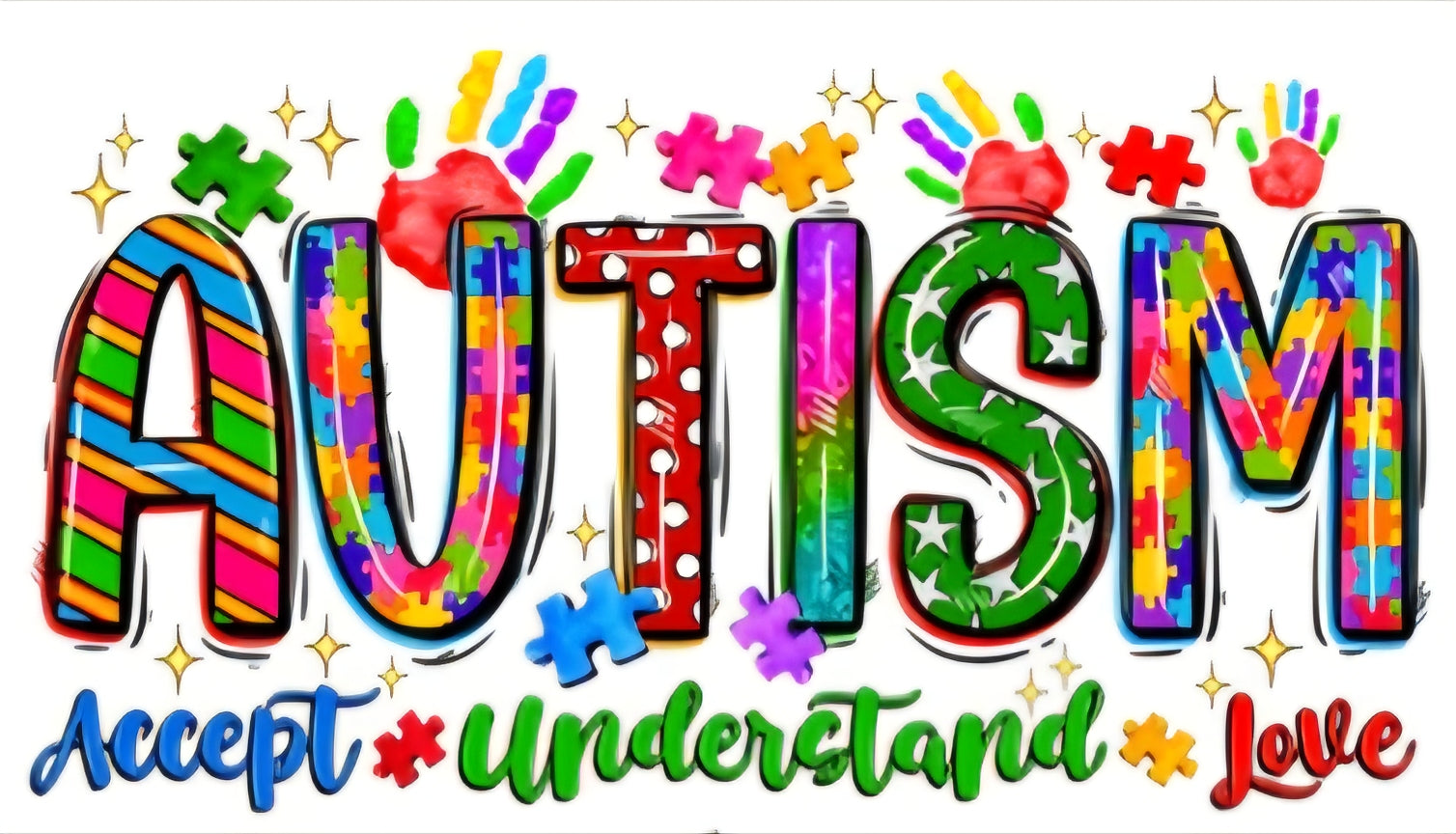 AUTISM ACCEPT UNDERSTAND LOVE