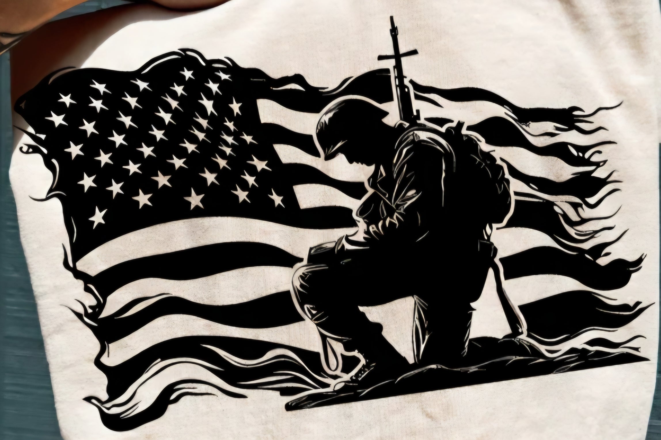 FLAG WITH SOLDIER